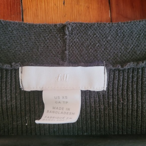 H&M Olive Green Duster Cardigan, sz XS - Picture 3 of 8